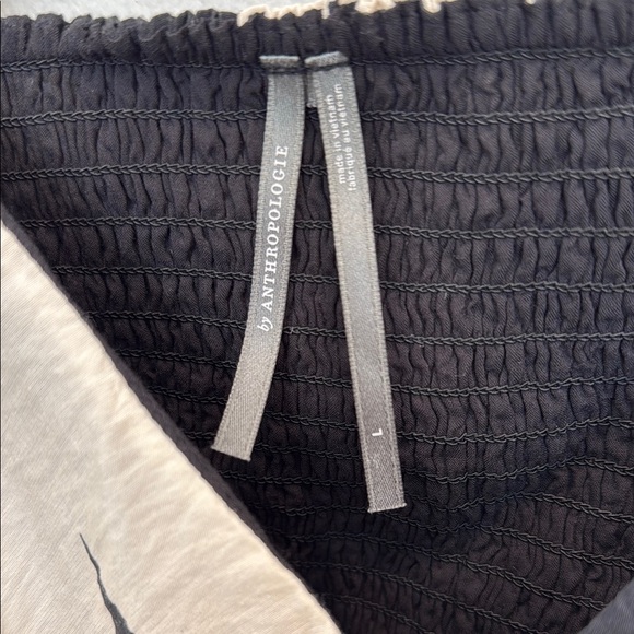 Anthropologie Black and Ivory Floral Print  Maxi Dress with Open Low Back - Picture 4 of 14